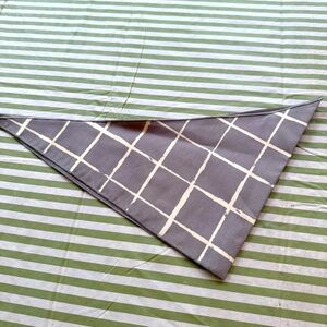 Thirty-One Gray Plaid Pet Bandana NWT